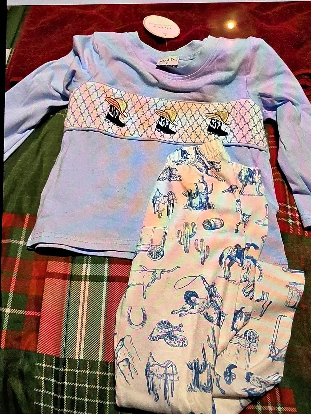 Abby And Evie Girls Size 2 Printed Matching Set NWT